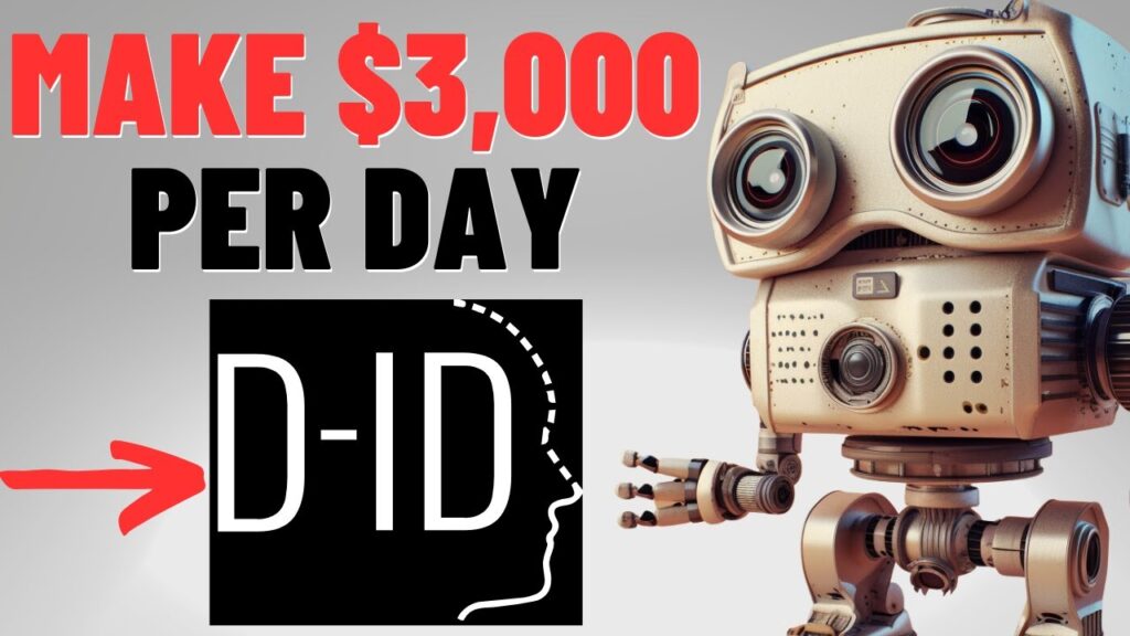 Make $3,000 Daily With Ai Digital People D-ID / Chat GPT Text-to-Video