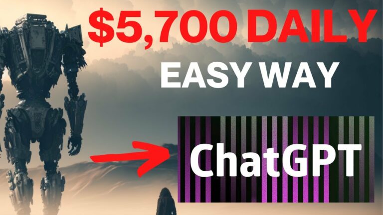 Easy Way To Earn $5,700 Daily Online With Chat GPT (EASY WAY TO MAKE MONEY ONLINE)