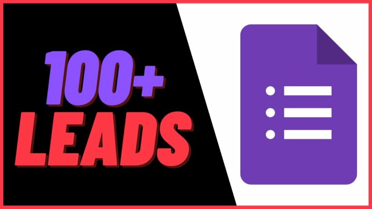 Facebook and Google Forms Lead Generation Hack (100+ Business Leads FAST!)