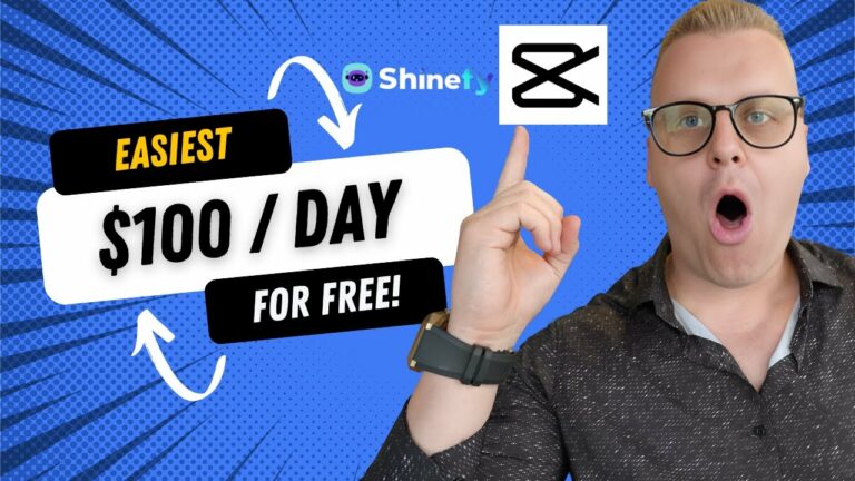 EASIEST $100 / Day With Your Phone Using CapCut and Shinefy (EASY!)